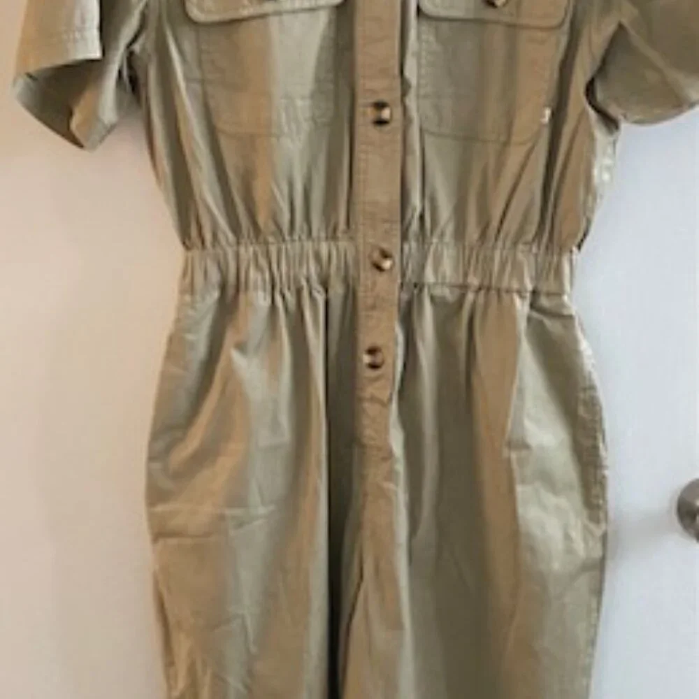 Passenger Brand Boiler Suit, Short sleeve, Size Medium, Khaki Color - Picture 3 of 10